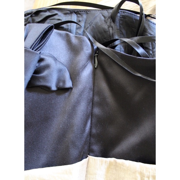 Max & Cleo Gold and Black Bow tie Strappy Mini Dress 6 - Picture 8 of 10